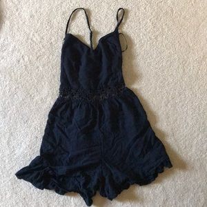 Navy blue romper, dressy